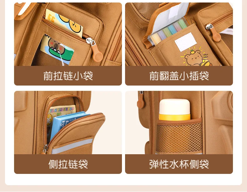 Capybara Children School Bags For Boys Girls Kids Backpack Orthopedic School Backpack Waterproof Primary Schoolbag Book Bag