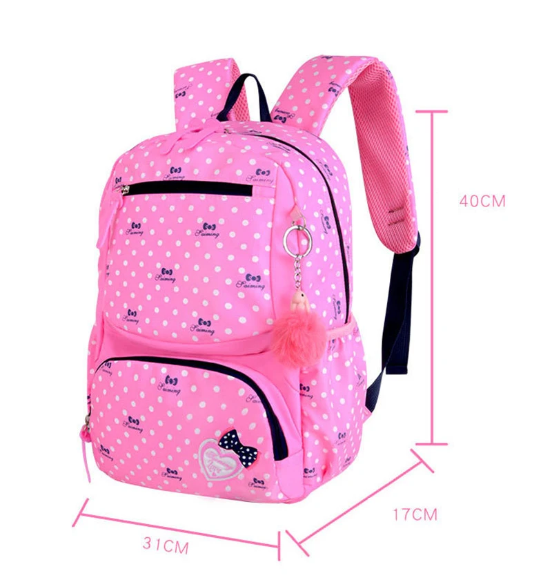 Bunnyfly 3pcs/Set Kids School Bag Backpack Set Fashion Lovely Children's Backpack for Girls Student Mochila Sac