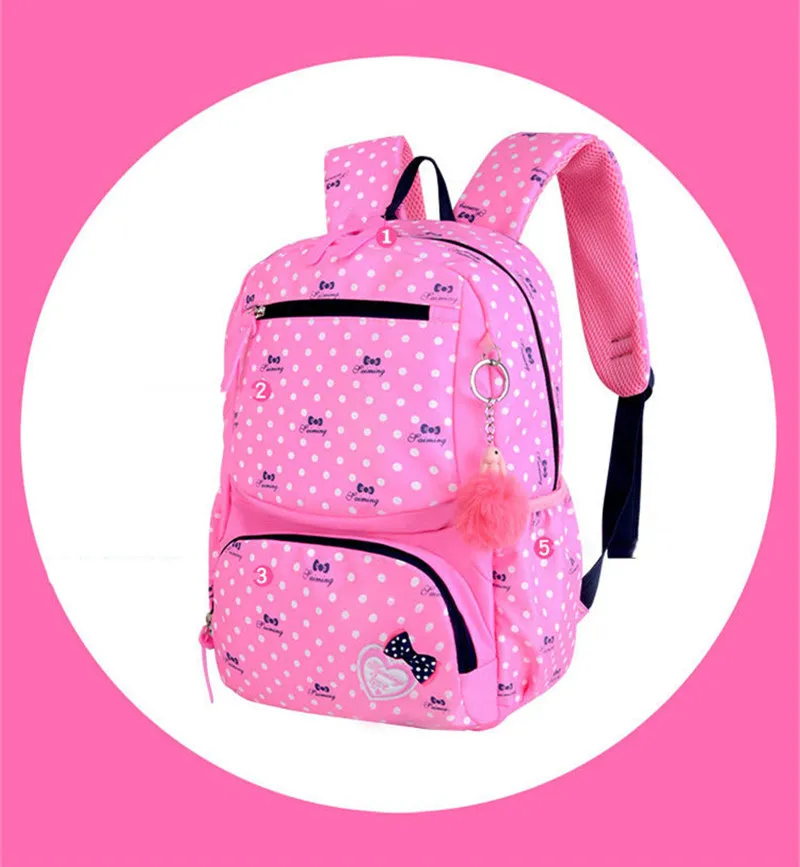 Bunnyfly 3pcs/Set Kids School Bag Backpack Set Fashion Lovely Children's Backpack for Girls Student Mochila Sac