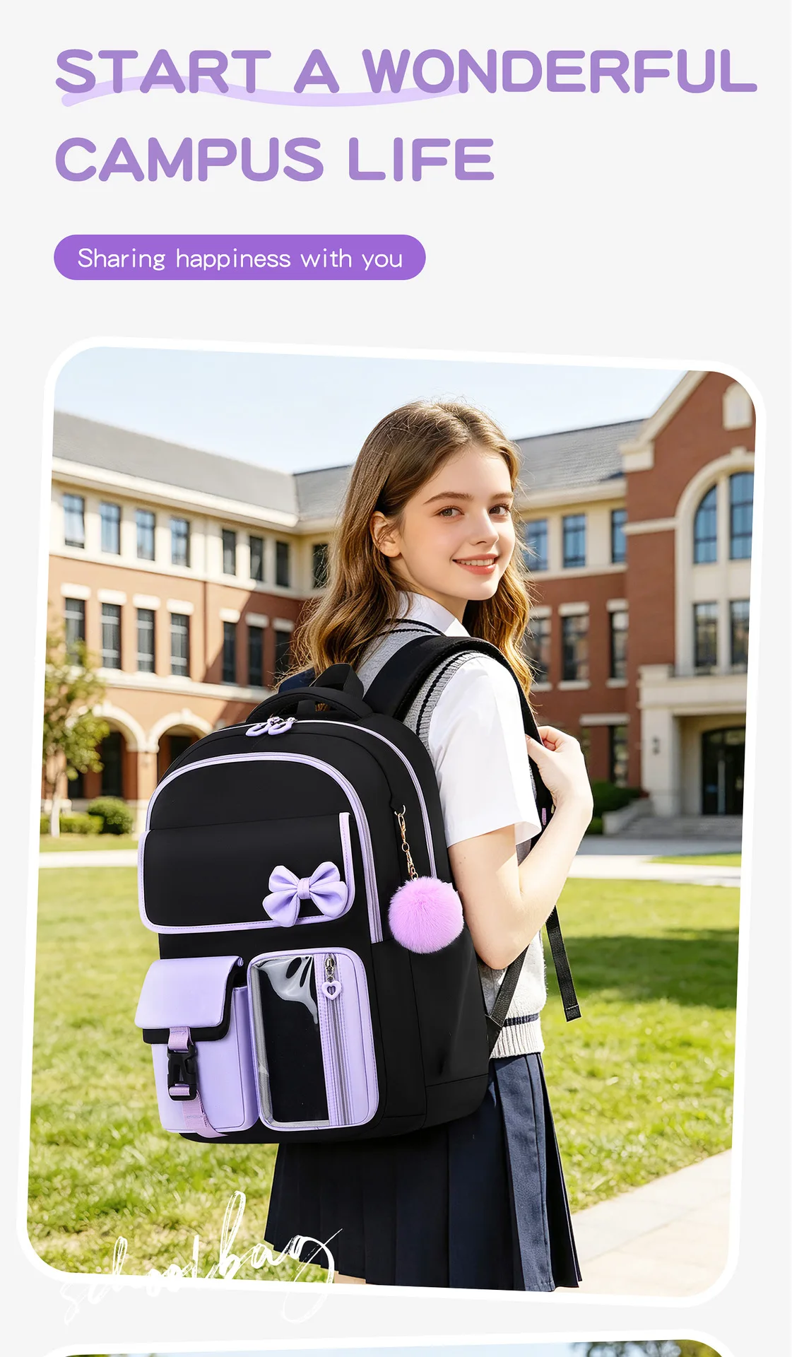 Primary School Bags For Girls Schoolbag Kawaii Lightweight Children School backpack Book Bag Travel Backpack Mochilas Gifts