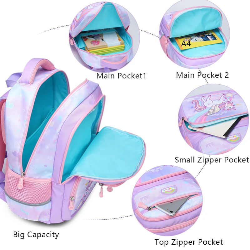 SUN EIGHT NEW Student Backpacks For Teenager School Backpack Cartoon Pattern Girl School Bags Boy Bag