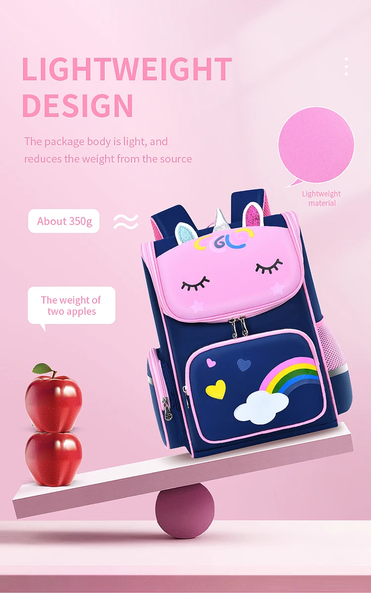 Kid Backpack for Girl Unicorn Children Bookbag Rainbow Eyes School Bag Teen Girl Backpack for Traveling Waterproof Mochilas