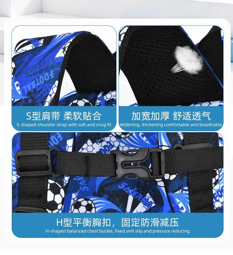 Children School Bags for Boys Set Schoolbag Primary Book Bag School Backpack with Lunch Bag 3Pcs Kids Waterproof Travel Rucksack