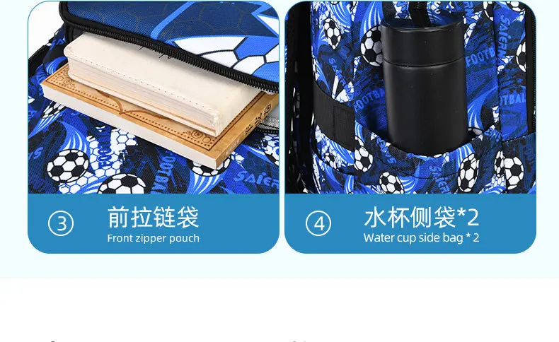 Children School Bags for Boys Set Schoolbag Primary Book Bag School Backpack with Lunch Bag 3Pcs Kids Waterproof Travel Rucksack
