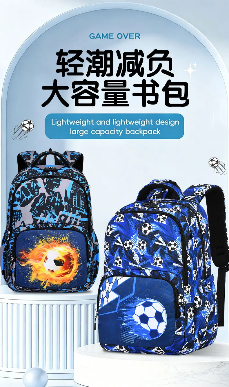 Children School Bags for Boys Set Schoolbag Primary Book Bag School Backpack with Lunch Bag 3Pcs Kids Waterproof Travel Rucksack