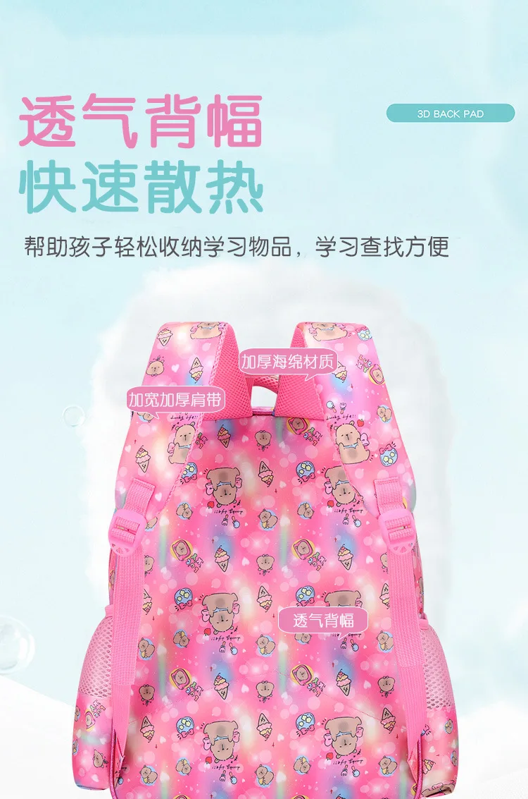 Capybara Children School Bags For Girls 3D Orthopedic Backpack Kids Backpacks Schoolbags Primary School Backpack Kids Mochila