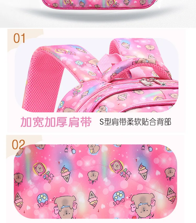 Capybara Children School Bags For Girls 3D Orthopedic Backpack Kids Backpacks Schoolbags Primary School Backpack Kids Mochila