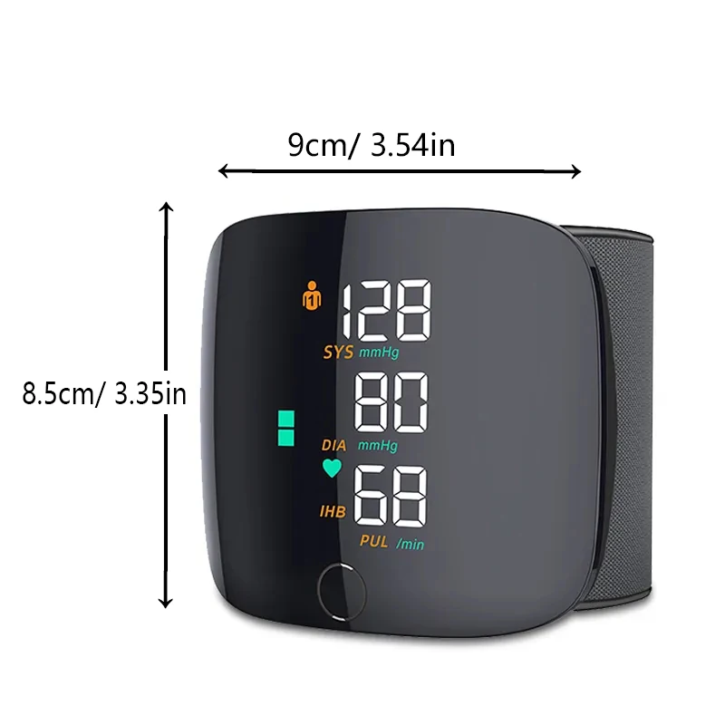 Medical Automatic Sphygmomanometer Digital Wrist BP Blood Pressure Monitor PR Pulse Meter Tonometer