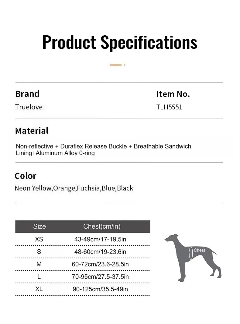 Truelove Non-reflective Walking PU Leather Dog Vest Escape Proof Adjustable Anti Pull Pet Harness Outdoor Clearance Sale TLH5551
