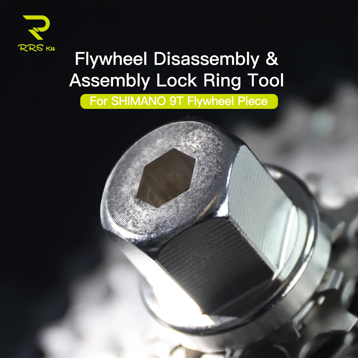 RRSkit Bicycle Cassette Lockring Tool For Shimano XTR M9200 M8200 9-45T 9T Flywheel Disassembly Assembly Lock Ring Tool