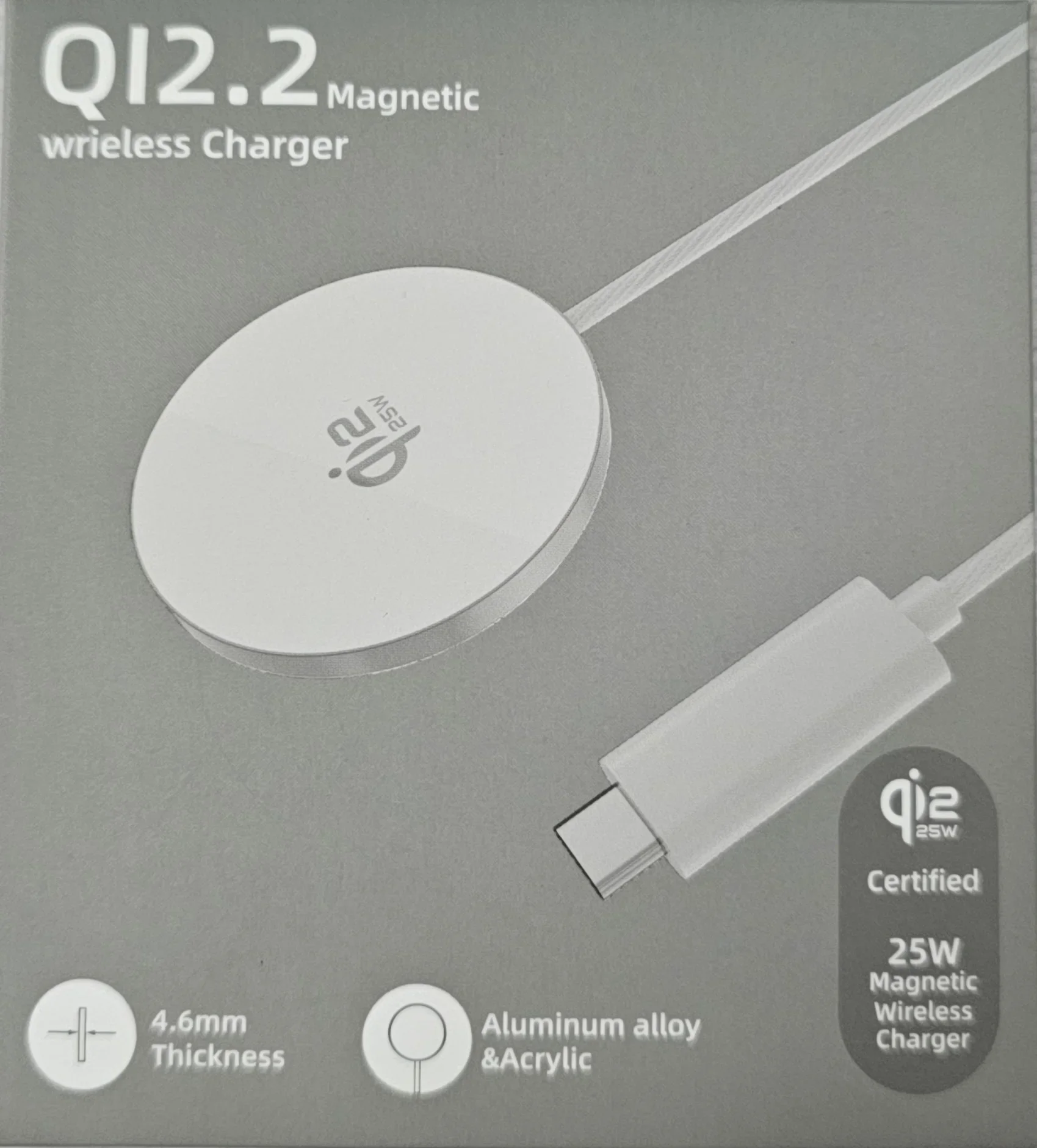 New Qi2.2 Magnetic Charger for MagSafe 25W Super Wireless Fast Charging for iPhone 17 16 15 14 13 12 Pro Max Samsung S25 S23 S22