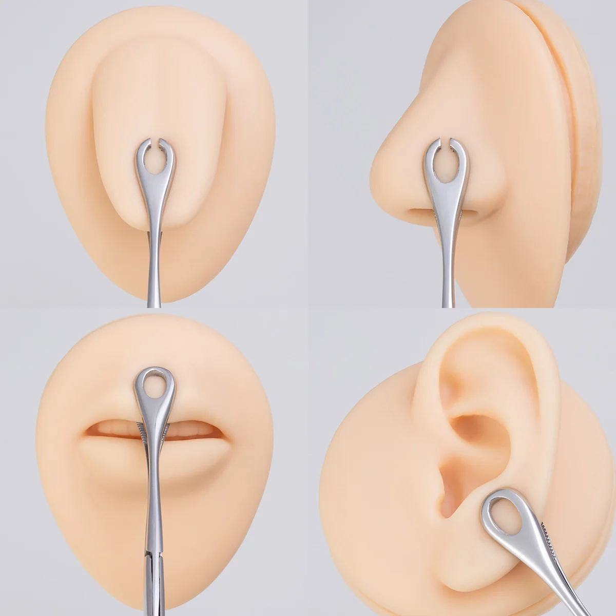 1pc 316L Stainless Steel Piercing Forceps Clamps Pliers for Nose Ear Belly Navel Lip Professional Body Piercing Supplies Tool