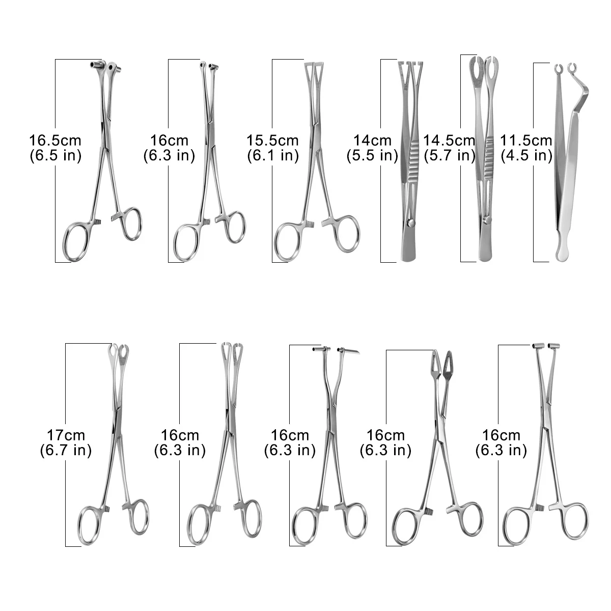 1pc 316L Stainless Steel Piercing Forceps Clamps Pliers for Nose Ear Belly Navel Lip Professional Body Piercing Supplies Tool