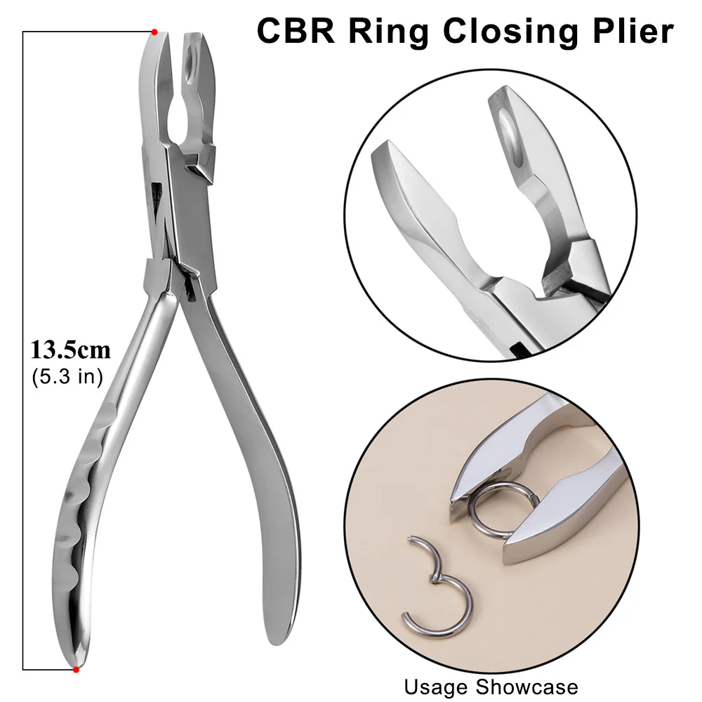 1pc 316L Stainless Steel Piercing Forceps Clamps Pliers for Nose Ear Belly Navel Lip Professional Body Piercing Supplies Tool