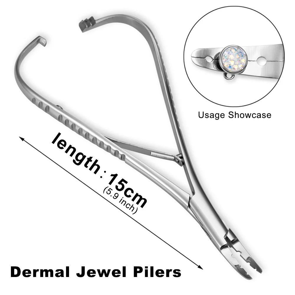 1pc 316L Stainless Steel Piercing Forceps Clamps Pliers for Nose Ear Belly Navel Lip Professional Body Piercing Supplies Tool