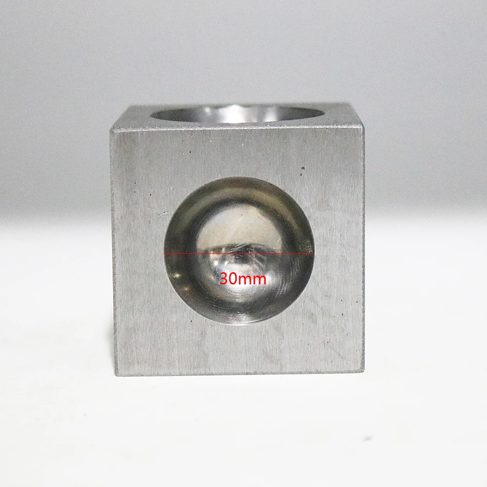 PHYHOO Dapping Block Square with Polished High Carbon Steel Cavities Bell Making Punching Tools Jewelry Making Tools