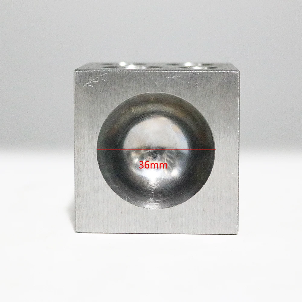 PHYHOO Dapping Block Square with Polished High Carbon Steel Cavities Bell Making Punching Tools Jewelry Making Tools