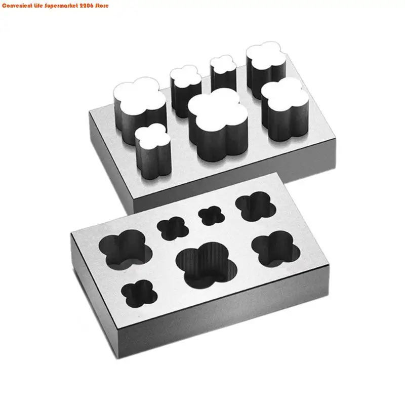 Jewelry Clasp Press Tool Set Necklace Punching Molds Bracelet Making Molds Adjustable Steel Die Cutter for Jewelry