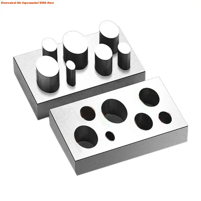 Jewelry Clasp Press Tool Set Necklace Punching Molds Bracelet Making Molds Adjustable Steel Die Cutter for Jewelry