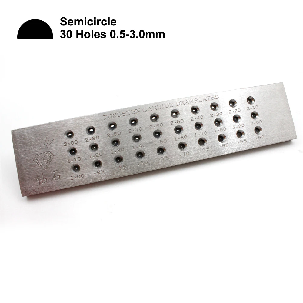 Tungsten Carbide Wire Drawplate for Jewelry Making Round Semicircle Square Hexagon Rectangle Triangle Oval Shape