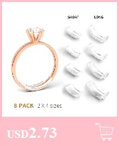 8/12/34 Pcs/Set Silicone Invisible Clear Ring Size Adjuster Guard Tightener Resizing Jewelry Tools Resizer Loose Rings