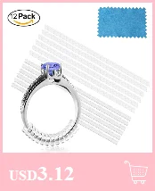8/12/34 Pcs/Set Silicone Invisible Clear Ring Size Adjuster Guard Tightener Resizing Jewelry Tools Resizer Loose Rings