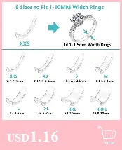8/12/34 Pcs/Set Silicone Invisible Clear Ring Size Adjuster Guard Tightener Resizing Jewelry Tools Resizer Loose Rings