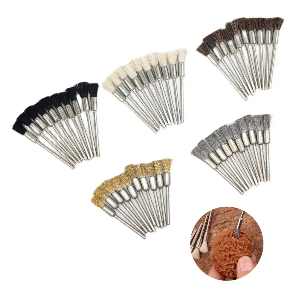 50pcs Polishing Wheels Bristle Brass Steel Wire Abrasive Brush Buffing Brushes Jewelry Making Tools