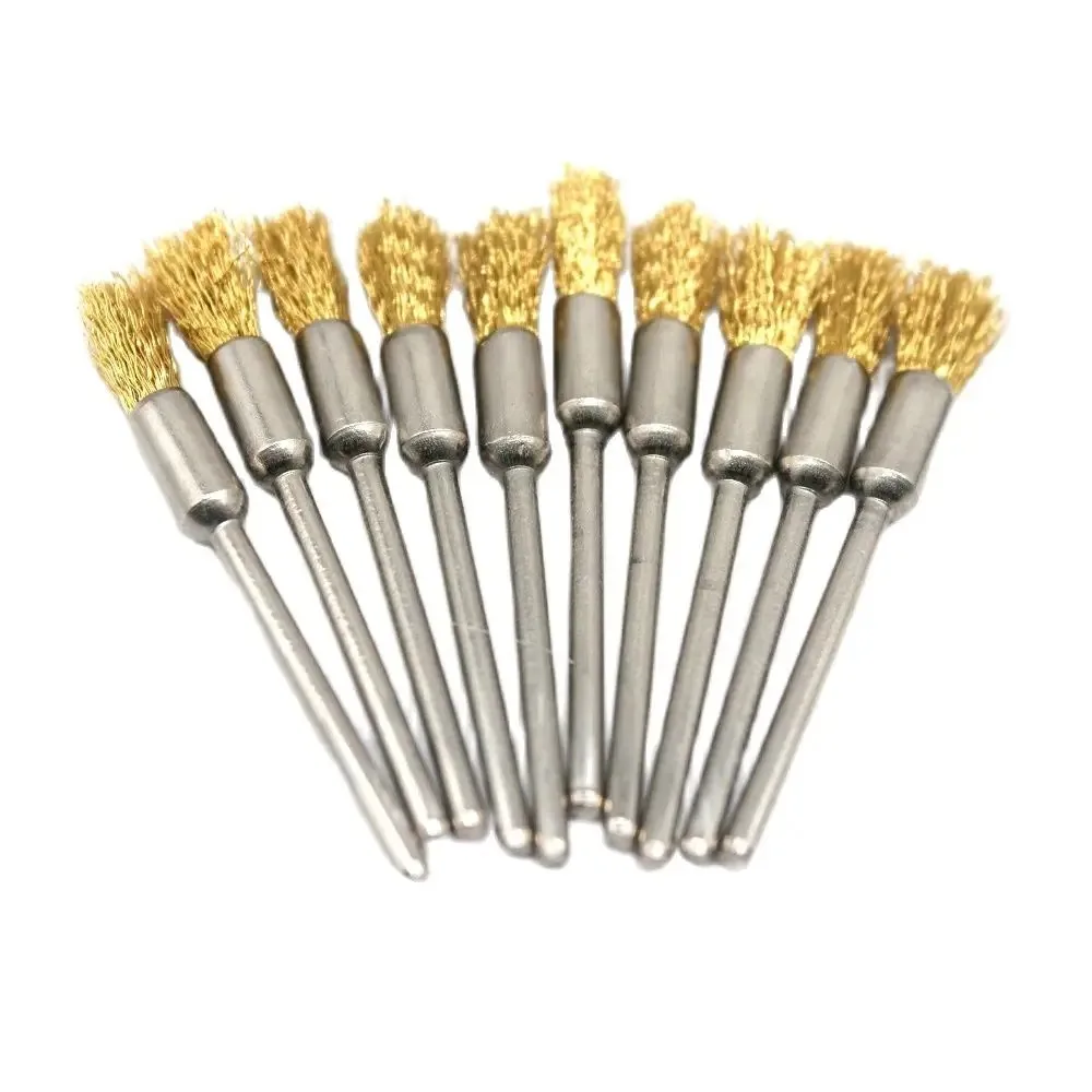 50pcs Polishing Wheels Bristle Brass Steel Wire Abrasive Brush Buffing Brushes Jewelry Making Tools