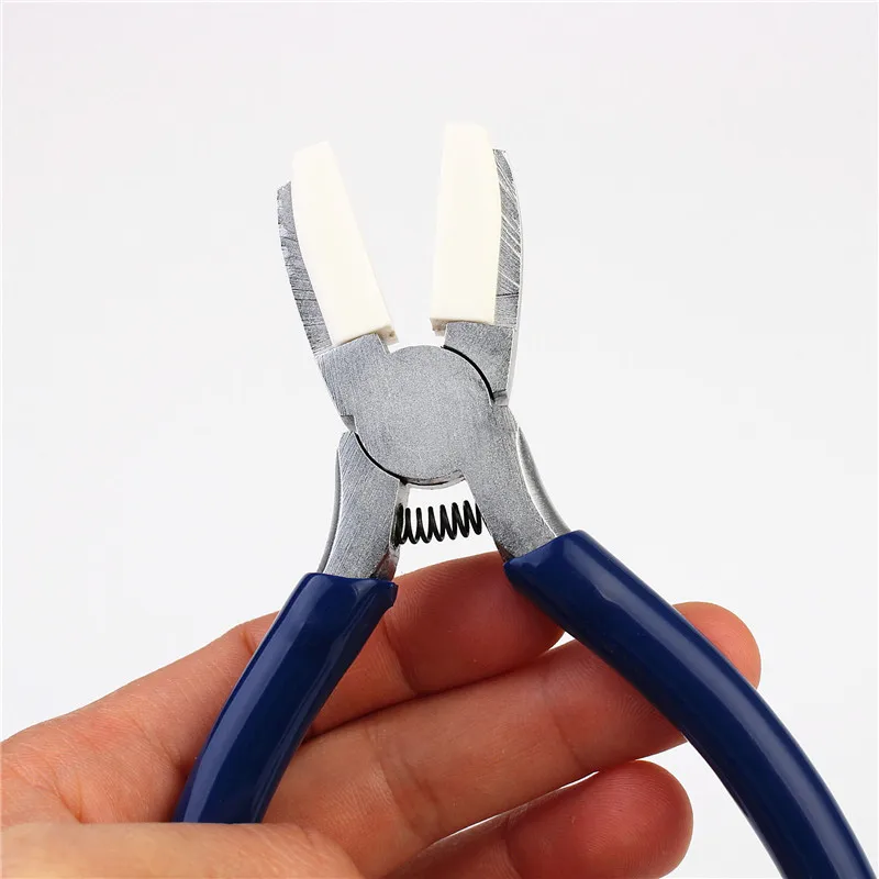 Nylon Jaw Pliers Carbon Steel Craft Plat Nose Pliers DIY Tools For Beading, Looping, Shaping Wire, Jewelry Making