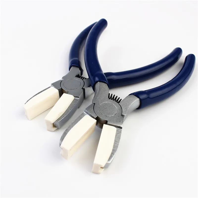 Nylon Jaw Pliers Carbon Steel Craft Plat Nose Pliers DIY Tools For Beading, Looping, Shaping Wire, Jewelry Making
