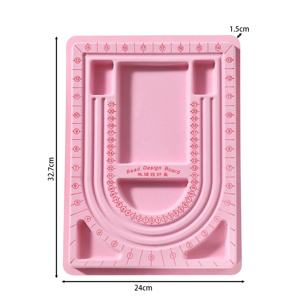 Colorful Flockeda Bead Board For Bracelet Necklace Tray Beading Accessories Measuring Tools Crafts For DIY Jewelry Making