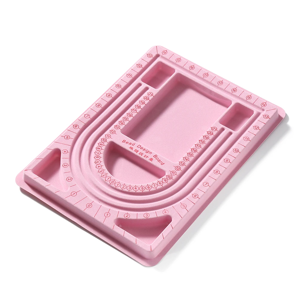 Colorful Flockeda Bead Board For Bracelet Necklace Tray Beading Accessories Measuring Tools Crafts For DIY Jewelry Making