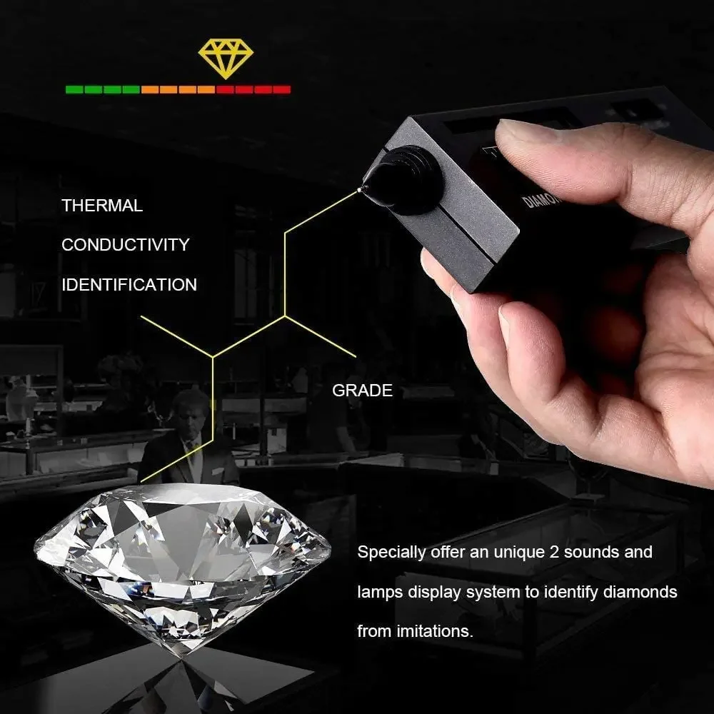 PHYHOO High Accuracy Professional Jeweler Diamond Tester Pen Jewelry Diamond Selector For Novice and Expert