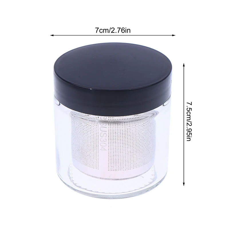 Jewelry Glass Cleaning Pot With Dustproof Lid For Watchmaker For Beads Necklace Rings Cleaning Jar Diamond Washing Cup