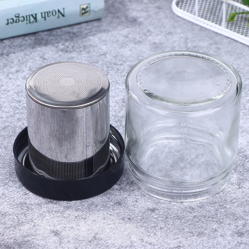 Jewelry Glass Cleaning Pot With Dustproof Lid For Watchmaker For Beads Necklace Rings Cleaning Jar Diamond Washing Cup