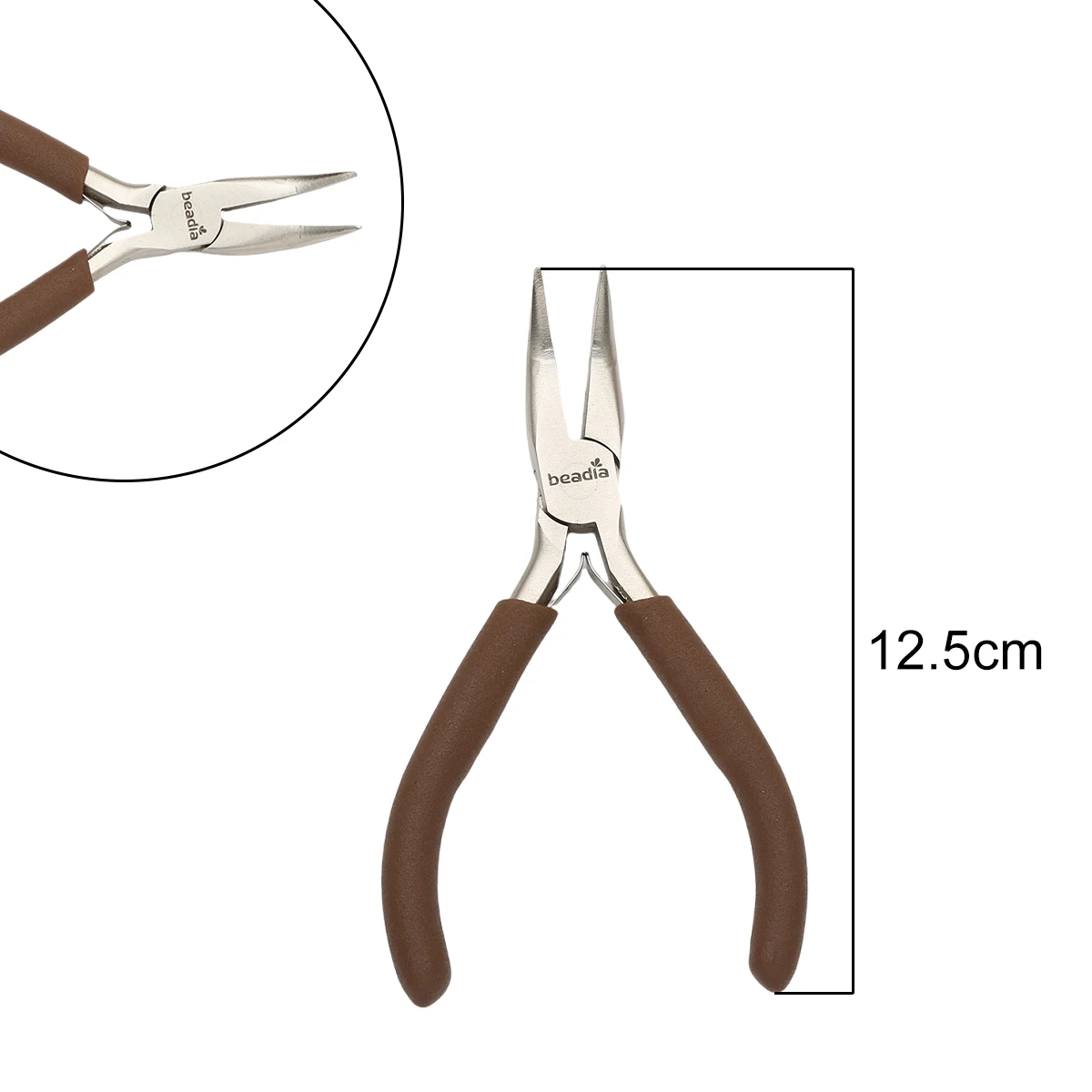 1 Piece Jinggong Carbon Steel Coffee Color Multifunctional Hand Tools Jewelry Pliers Equipment Round Nose End Cutting Wire Plier