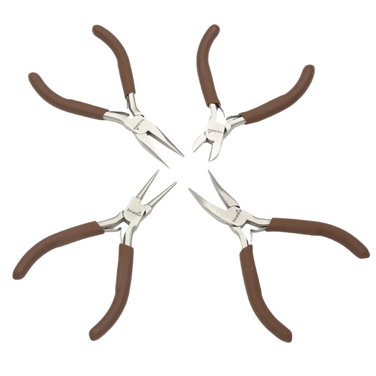 1 Piece Jinggong Carbon Steel Coffee Color Multifunctional Hand Tools Jewelry Pliers Equipment Round Nose End Cutting Wire Plier