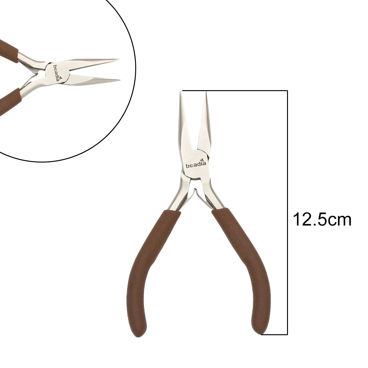 1 Piece Jinggong Carbon Steel Coffee Color Multifunctional Hand Tools Jewelry Pliers Equipment Round Nose End Cutting Wire Plier