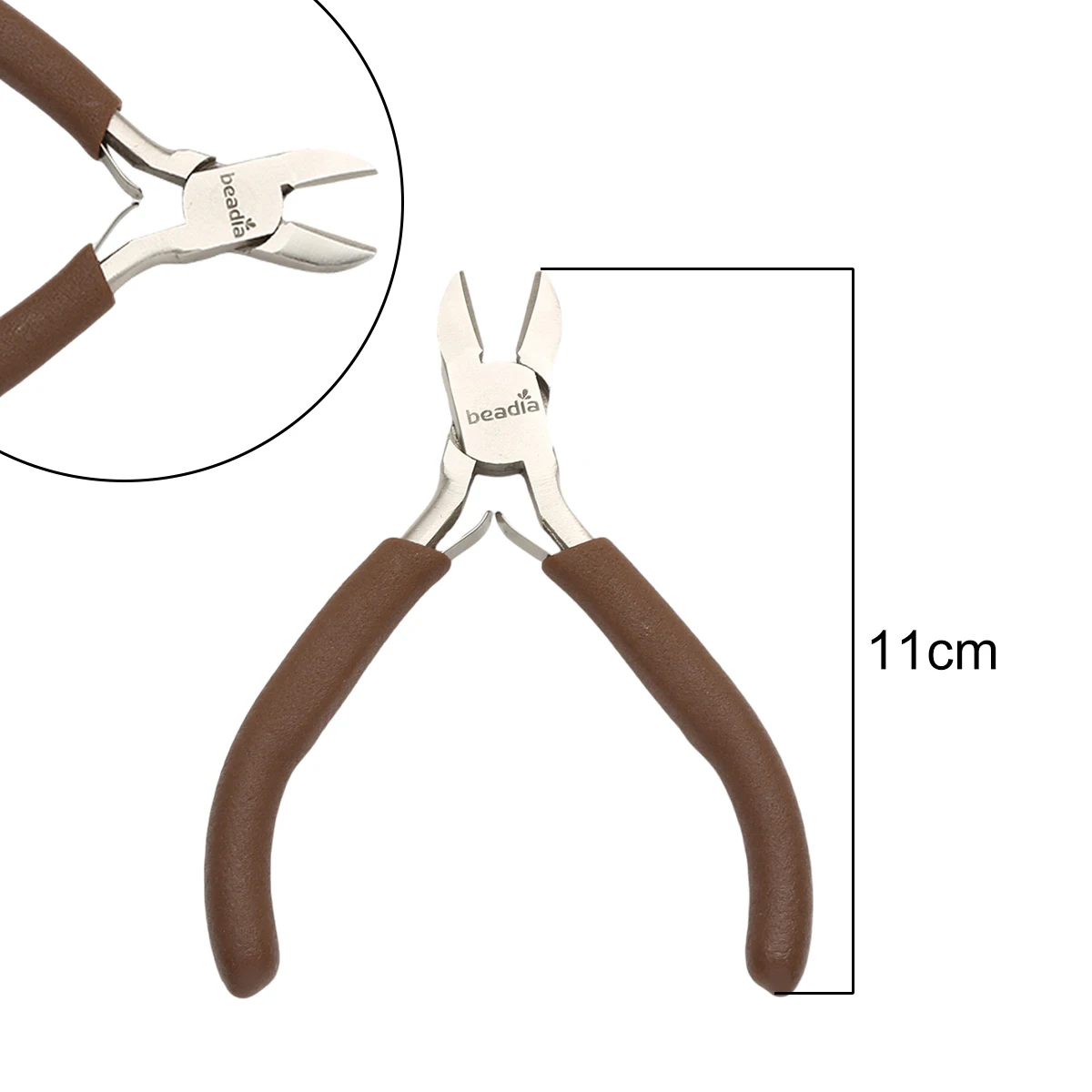 1 Piece Jinggong Carbon Steel Coffee Color Multifunctional Hand Tools Jewelry Pliers Equipment Round Nose End Cutting Wire Plier