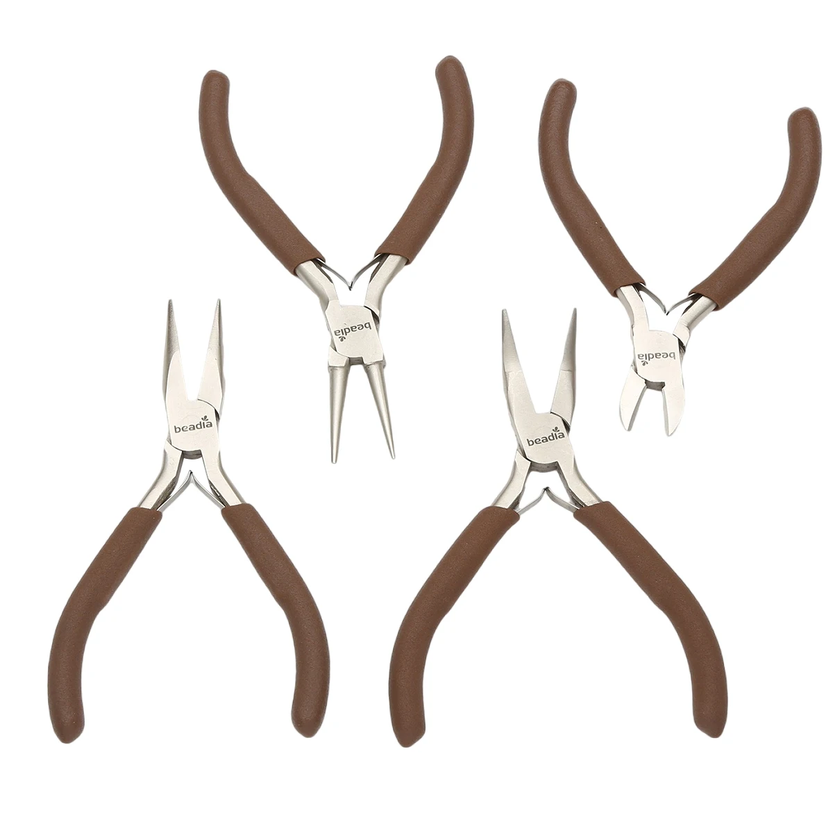 1 Piece Jinggong Carbon Steel Coffee Color Multifunctional Hand Tools Jewelry Pliers Equipment Round Nose End Cutting Wire Plier