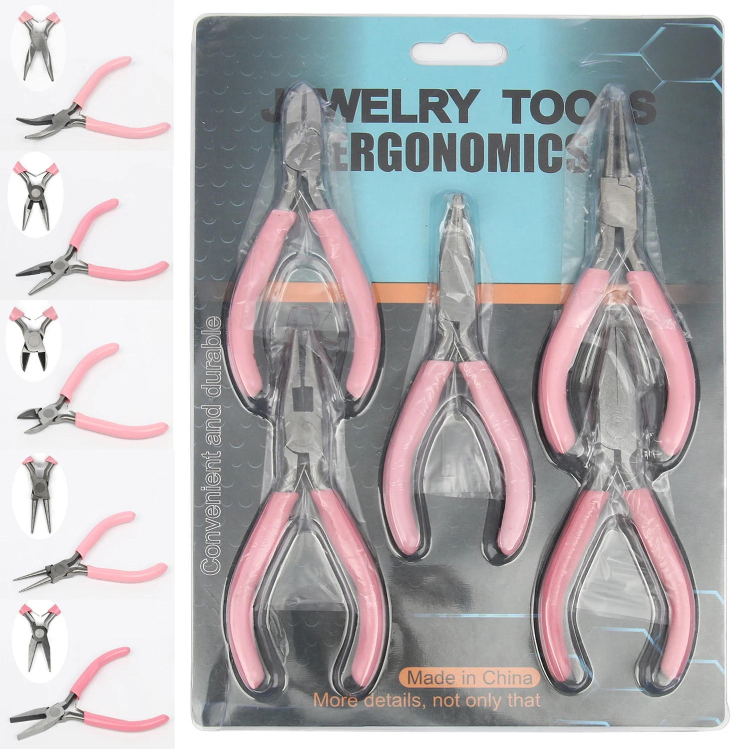 Stainless Steel Needle Nose Pliers Jewelry Pliers Tools & Equipment Kits Cutting Wire Pliers for DIY Jewelery Making Accessories