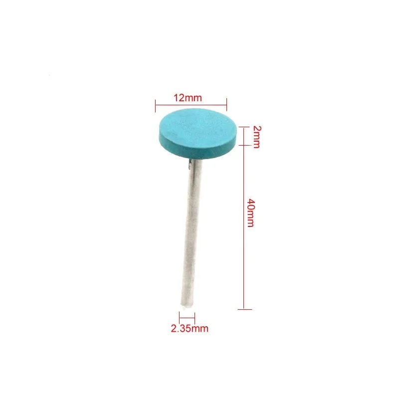12 Pieces Rubber Polishing Wheels Jewellery Buffing Abrasive Wheel 2.35 Shank Multi Purpose Grinding Head Kit Jewelry Tools