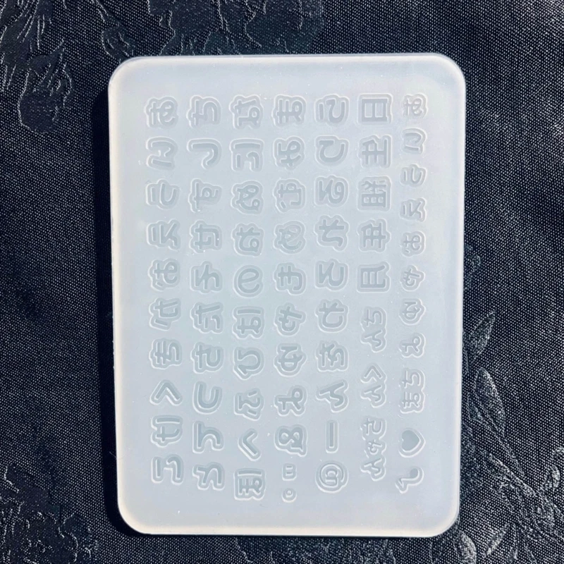 Japanese Alphabets Silicone Mould for Nail Decorations Art Carving Mold Hiragana and Katakana Resin Art Template