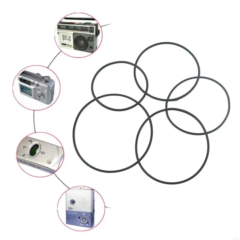 157F 20Pcs 1.5mm Cassette Tape Rubber DVD Cassette Tape Recorder Turntable Strap Belt Durable Rubber Belts