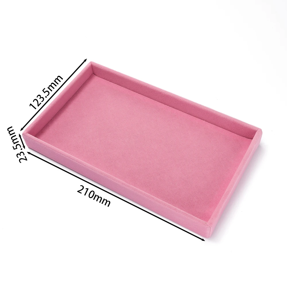 1Pcs/Lot Velvet Jewelry Display Tray Multiple Styles Portable Ring Earrings Necklace Organizer Box Drawer Jewellery Organizers