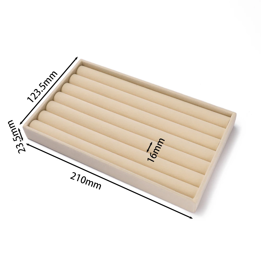 1Pcs/Lot Velvet Jewelry Display Tray Multiple Styles Portable Ring Earrings Necklace Organizer Box Drawer Jewellery Organizers