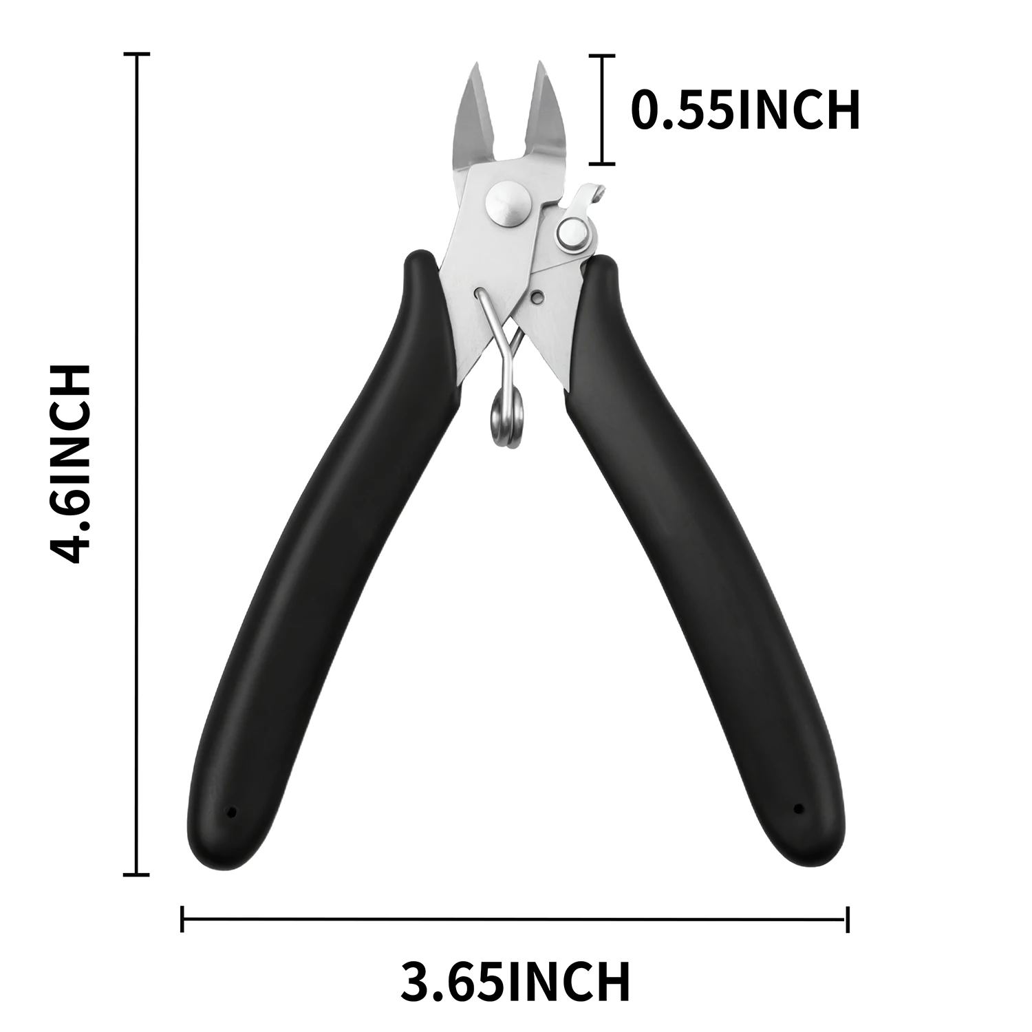 4.6 inch Carbon Steel Micro Cutter Flush Wire Cutters with Lock Flush Diagonal Cutting Pliers Cut Jewelers Tools for Electronic