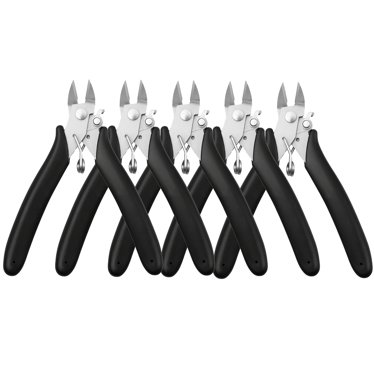 4.6 inch Carbon Steel Micro Cutter Flush Wire Cutters with Lock Flush Diagonal Cutting Pliers Cut Jewelers Tools for Electronic
