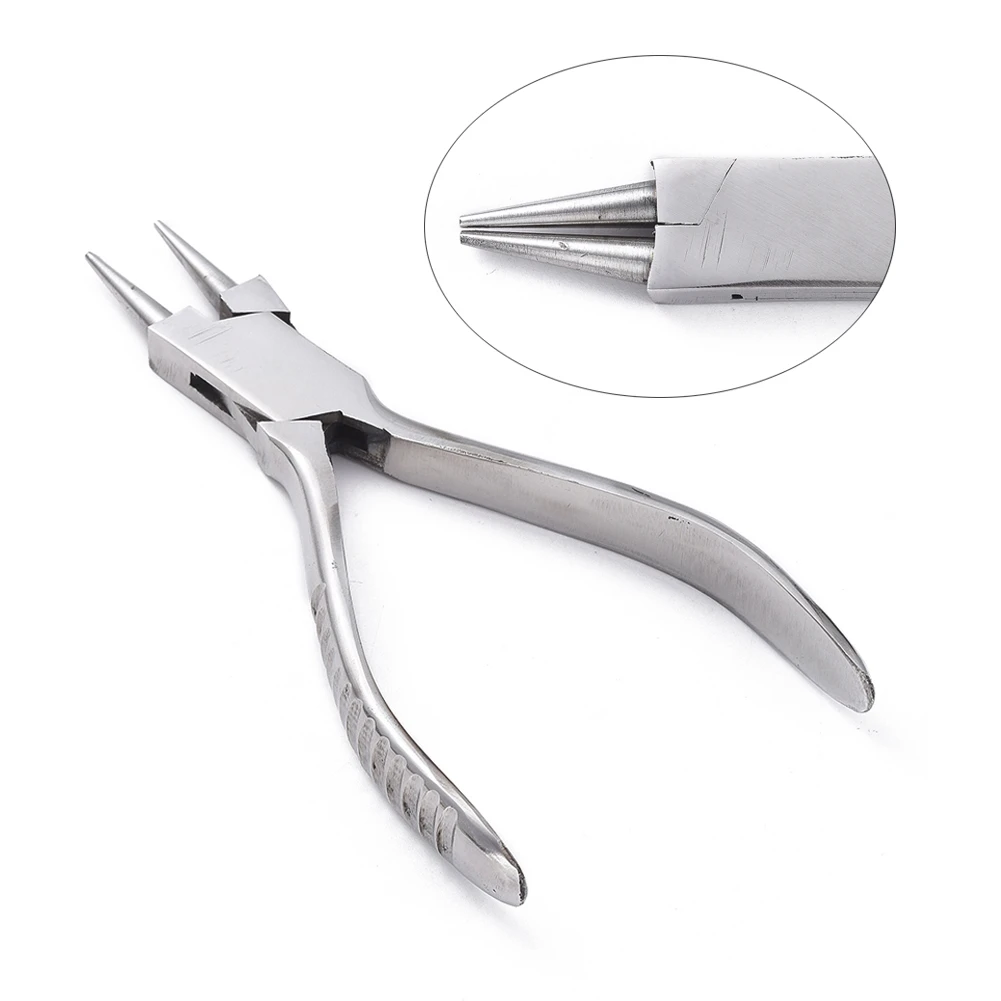 PandaHall 3pcs/set Carbon Steel Side-Cutting Pliers Needle Nose Pliers Set for DIY Jewelry Making 145~165x45~65mm
